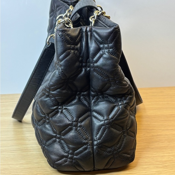 Kate Spade Astor Court “Elena” Black Quilted Leather Handbag Like New!!